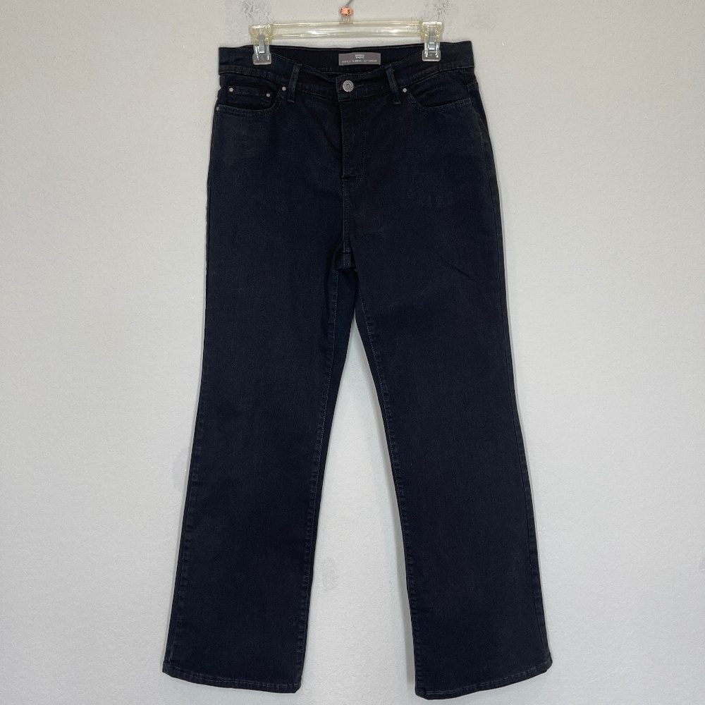 Levis 512 Women's Jeans Bootcut Perfectly Slimming Black Size 12M Dark Stretch